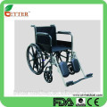 Steel manual wheelchair for outdoor travel use